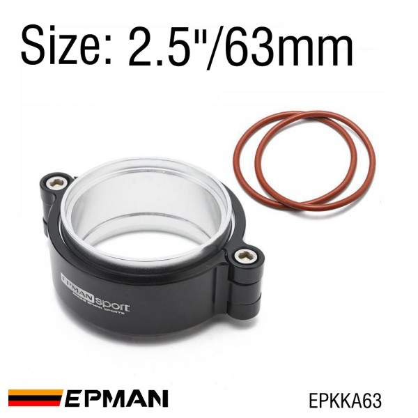 EPMAN HD Exhaust V-band Clamp w Flange System Assembly Anodized Clamp For 2.0", 2.5", 2.75", 3.0", 3.5" or 4.0" OD Turbo Dump Pipe EPKKA