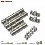 EPMAN Stainless Steel Double Line Clamps Pack of 12 modified Fits Fuel, Air, Electrical, Brake, Lines