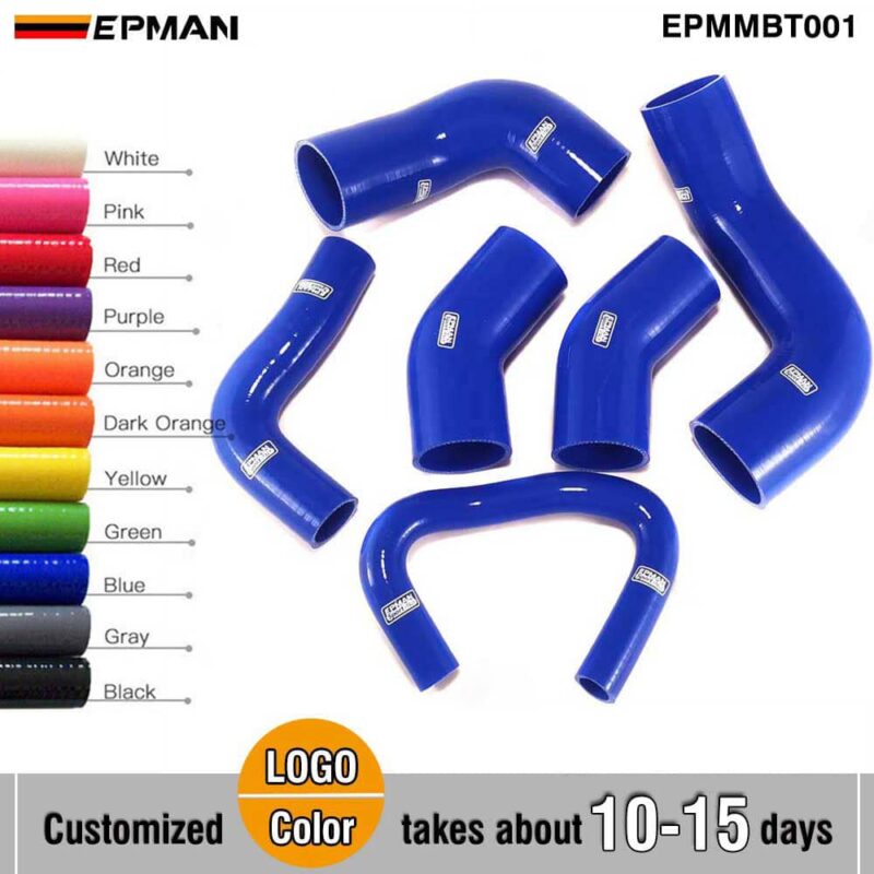 epmmbt001_3452-1.jpg TANSKY Racing 6PCS Silicone Turbo Intercooler Hose Kit For Mitsubishi EVO 7 8 9 2.0L Turbo 4G63 EPMMBT001 (Pre-Order ONLY)