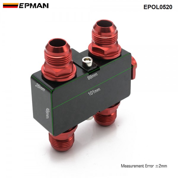 EPMAN Oil Filter Sandwich Adaptor With In-Line Oil Thermostat AN10 Fitting EPOL0520