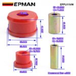 EPMAN Car Front Control Arm Bushing Kit For VW Beetle 98-06 / For Golf 85-06 / For Jetta 85-06 Red EPPU11VW - Image 2