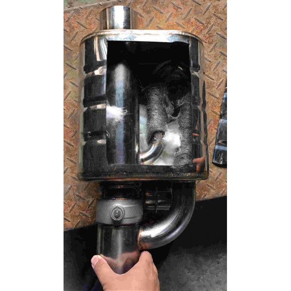 EPMAN 2"/2.25"/2.5"/2.75"/3" Exhaust Muffler With Dump Valve Electric Exhaust Cutout Remote Control Set EPQDMF