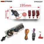 EPMAN 12V Racing Car Toggle Ignition Switch Panel LED Push Button Starter Engine Start EPRSK224T - Image 2