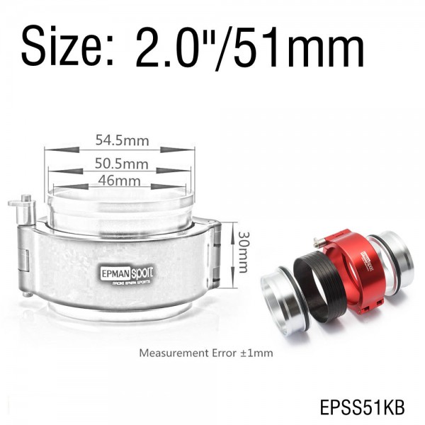epsskb_3518-1.jpg EPMAN Quick Release Clamp Performance HD Clamp System Assembly For 2.0",2.5",2.75",3.0",3.5",4.0",5.0"OD Throttle Body Intercooler Pipe Turbo Etc.