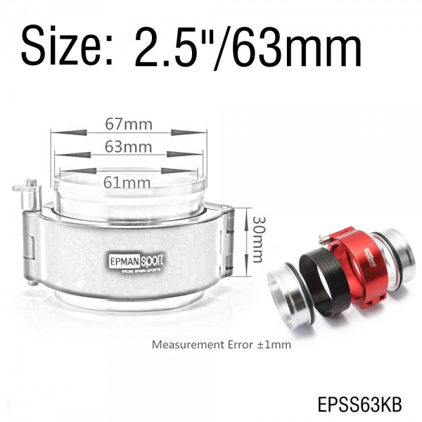 epsskb_3519-1.jpg EPMAN Quick Release Clamp Performance HD Clamp System Assembly For 2.0",2.5",2.75",3.0",3.5",4.0",5.0"OD Throttle Body Intercooler Pipe Turbo Etc.