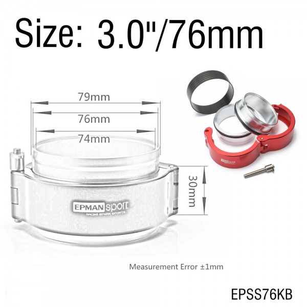 epsskb_3521-1.jpg EPMAN Quick Release Clamp Performance HD Clamp System Assembly For 2.0",2.5",2.75",3.0",3.5",4.0",5.0"OD Throttle Body Intercooler Pipe Turbo Etc.
