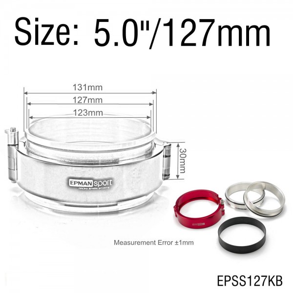 epsskb_3524-1.jpg EPMAN Quick Release Clamp Performance HD Clamp System Assembly For 2.0",2.5",2.75",3.0",3.5",4.0",5.0"OD Throttle Body Intercooler Pipe Turbo Etc.