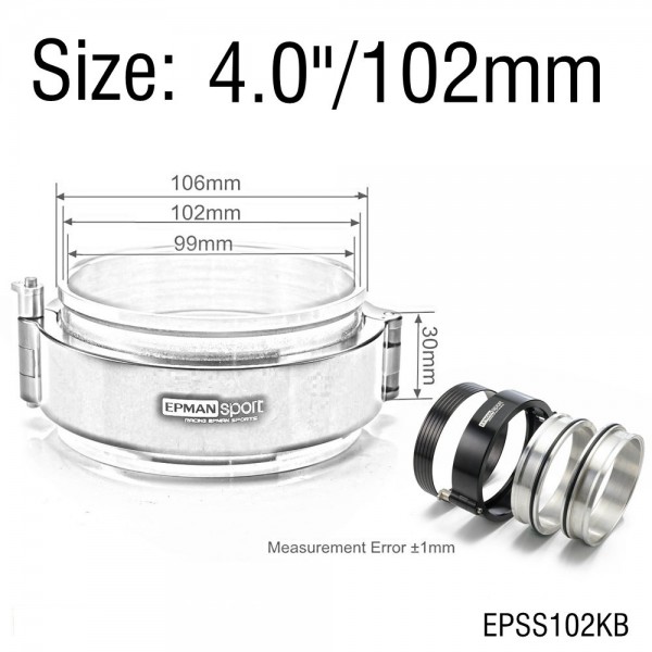 epsskb_3537-1.jpg EPMAN Quick Release Clamp Performance HD Clamp System Assembly For 2.0",2.5",2.75",3.0",3.5",4.0",5.0"OD Throttle Body Intercooler Pipe Turbo Etc.