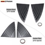 EPMAN 20SETS/CARTON Rear Quarter Window Louvers Spoiler Panel Carbon fibre ABS For Tesla Model 3 - Image 2