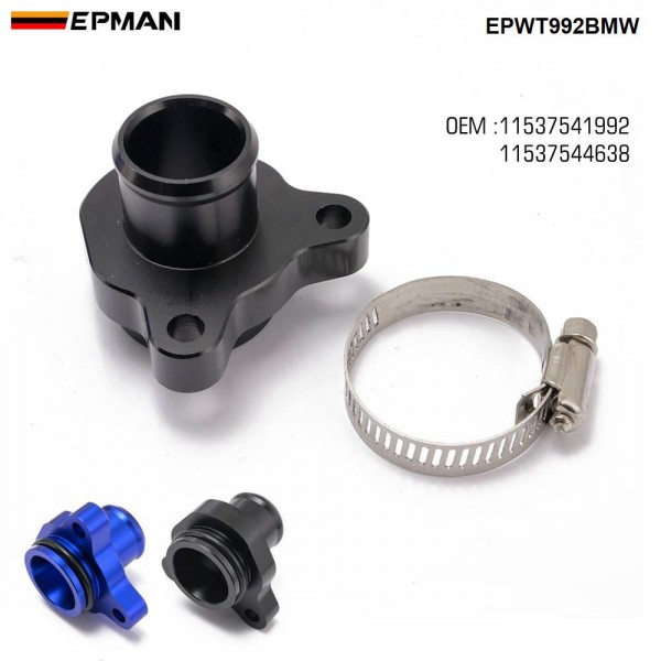 epwt992bmw_1-1.jpg EPMAN Coolant Water Hose Fitting Replacement Aluminum Connector+Clamp For BMW 335i 11537541992 11537544638 OEM EPWT992BMW