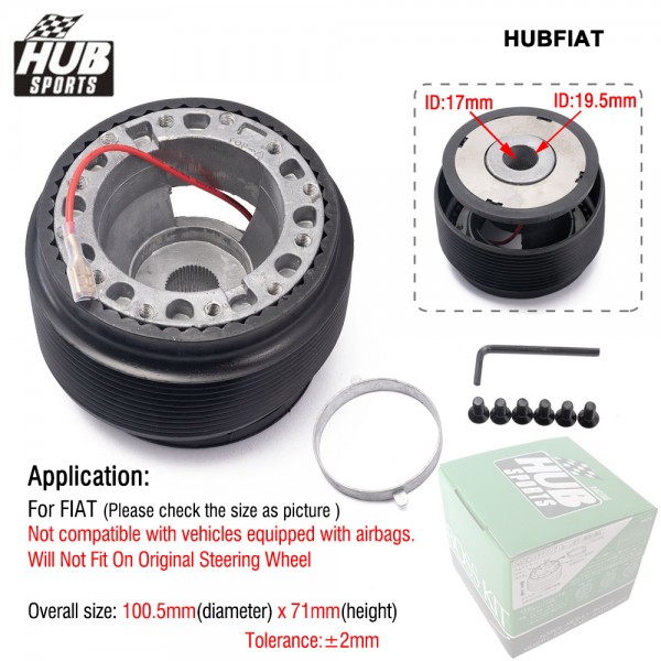 HUB Sports Car Quick Release Steering Wheel Boss Kit Racing Hub Adapter with 6 Bolts For FIAT HUBFIAT