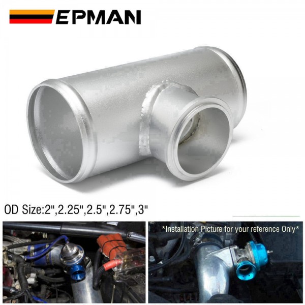 tk-03fp_1-1.jpg TANSKY 51mm 57mm 63mm 70mm 76mm Aluminium Blow Off Valve Adapter T Pipe For Tail 50mm BOV - Image 1