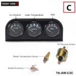 TANSKY - 52MM 3 In 1 Volt meter +water temp gauge +Oil Pressure Gauge Kit Meter For Car With Sensor TK-AW-C3C - Image 6