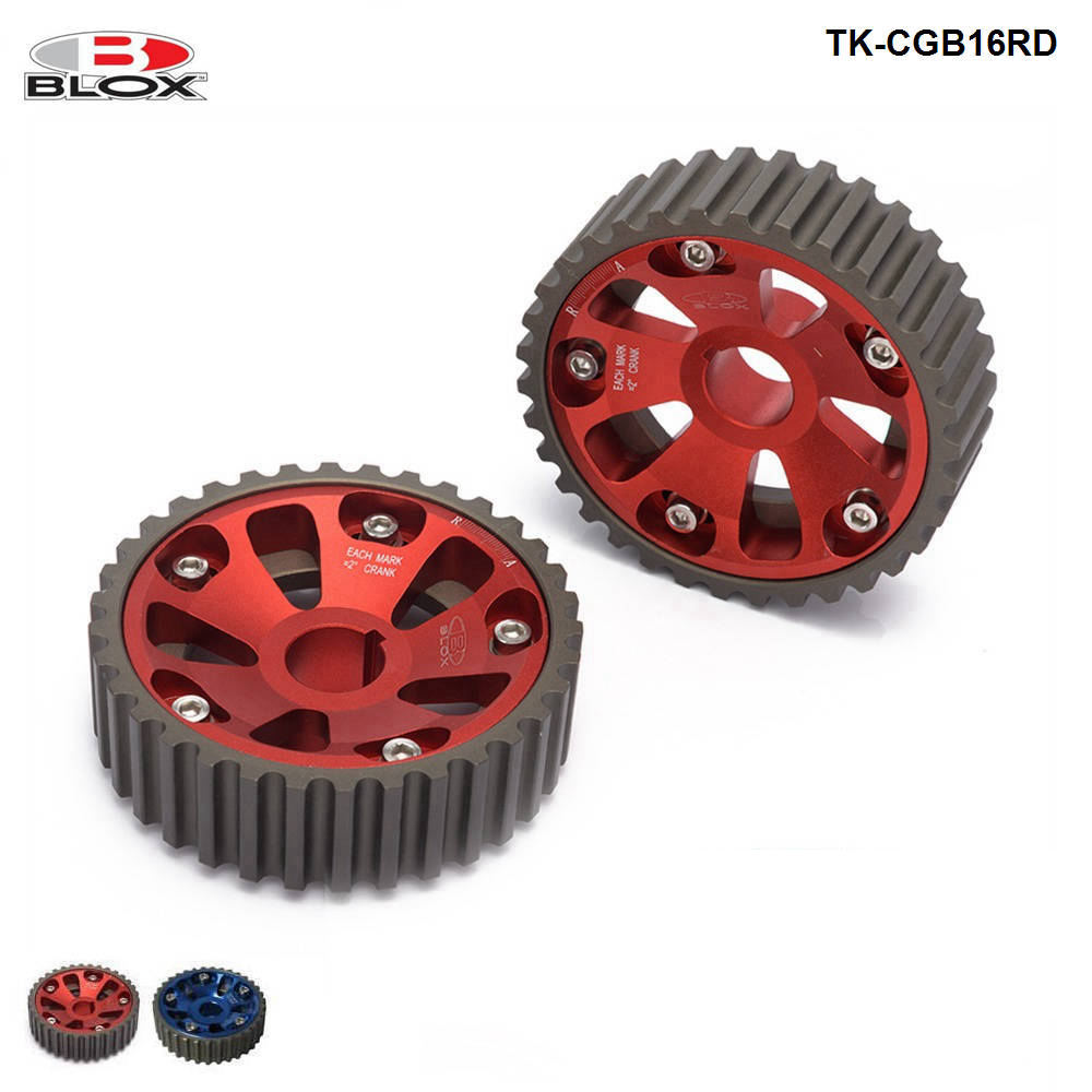 tk-cgb16_3914-1.jpg 1 Pair/Set Adjustable Cam Gears Alloy Timing Gear FOR DOHC B16 B17 B18 B20 B21 B-Series For Honda Civic (Blue,Red) TK-CGB16 - Image 1