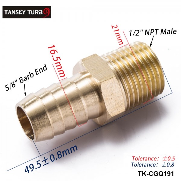 tk-cgq191_5-1.jpg TANSKY -Brass 1/2" MNPT X 5/8" Hose Barb Fitting For BMW VW AUDI Vacuum Line/Fuel Pump/Oil Cooler TK-CGQ191
