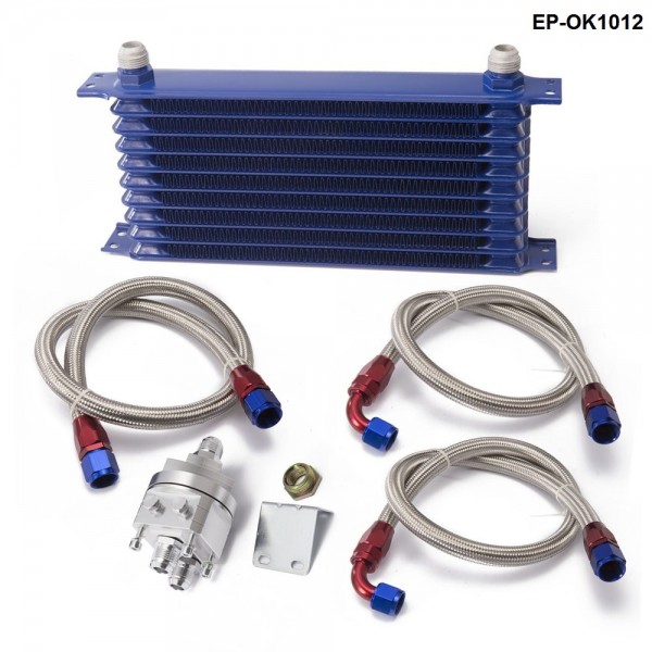tk-ok1012_1-1.jpg UNIVERSAL 10 ROW OIL COOLER KIT WITH OIL FILTER RELOCATION KIT FOR TURBO RACE TK-OK1012