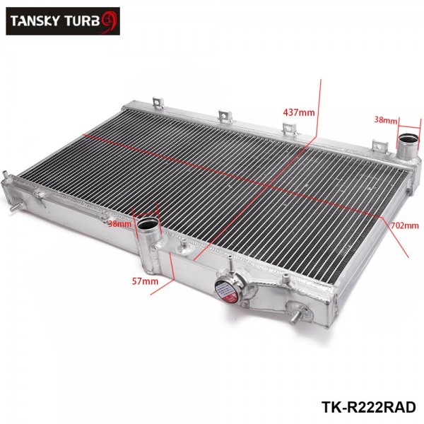 TANSKY Aluminum 2 Row Racing Radiator Fit For Subaru Impreza WRX STi GRB 08-14 H4 M/T TK-R222RAD