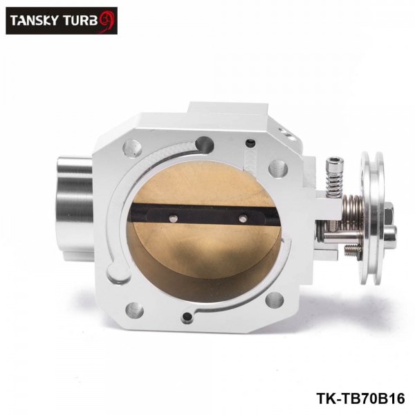 TANSKY Performance Billet 70mm Aluminum Throttle Body For Honda Civic B16 B18 Dohc SL Intake Manifold Silver TK-TB70B16