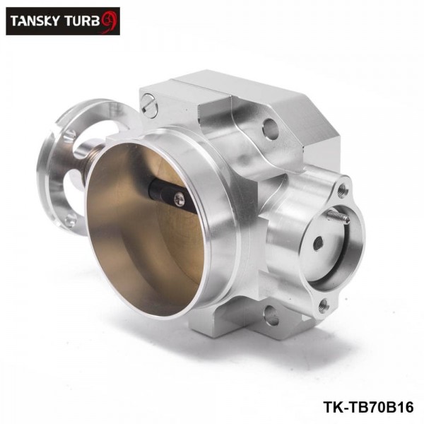 TANSKY Performance Billet 70mm Aluminum Throttle Body For Honda Civic B16 B18 Dohc SL Intake Manifold Silver TK-TB70B16