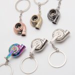 Metal Car Parts Model Key Chain Engine Turbocharger Keyring YSK04 - Image 2