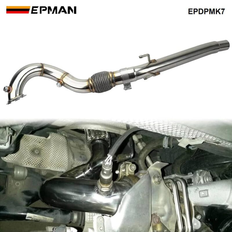 EPDPMK7_3 EPMAN Car Exhaust Downpipe For VW Golf MK7 Jetta Audi A3 Skoda Kodiaq Mk1 MQB 2.5inch EA211 1.4T Engine Racing Catless Down Pipes EPDPMK7