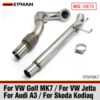 EPDPMK7_a1 EPMAN Car Exhaust Downpipe For VW Golf MK7 Jetta Audi A3 Skoda Kodiaq Mk1 MQB 2.5inch EA211 1.4T Engine Racing Catless Down Pipes EPDPMK7