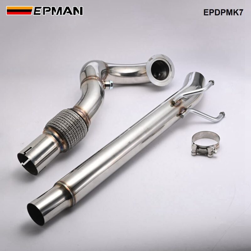 EPDPMK7_y EPMAN Car Exhaust Downpipe For VW Golf MK7 Jetta Audi A3 Skoda Kodiaq Mk1 MQB 2.5inch EA211 1.4T Engine Racing Catless Down Pipes EPDPMK7